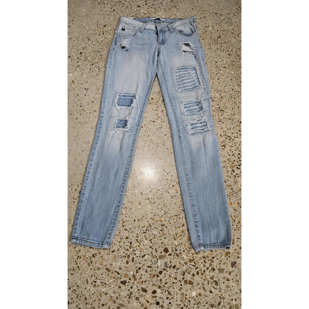 Women's Kancan Distressed Jeans Size 00/24 Inseam 30" Skinny